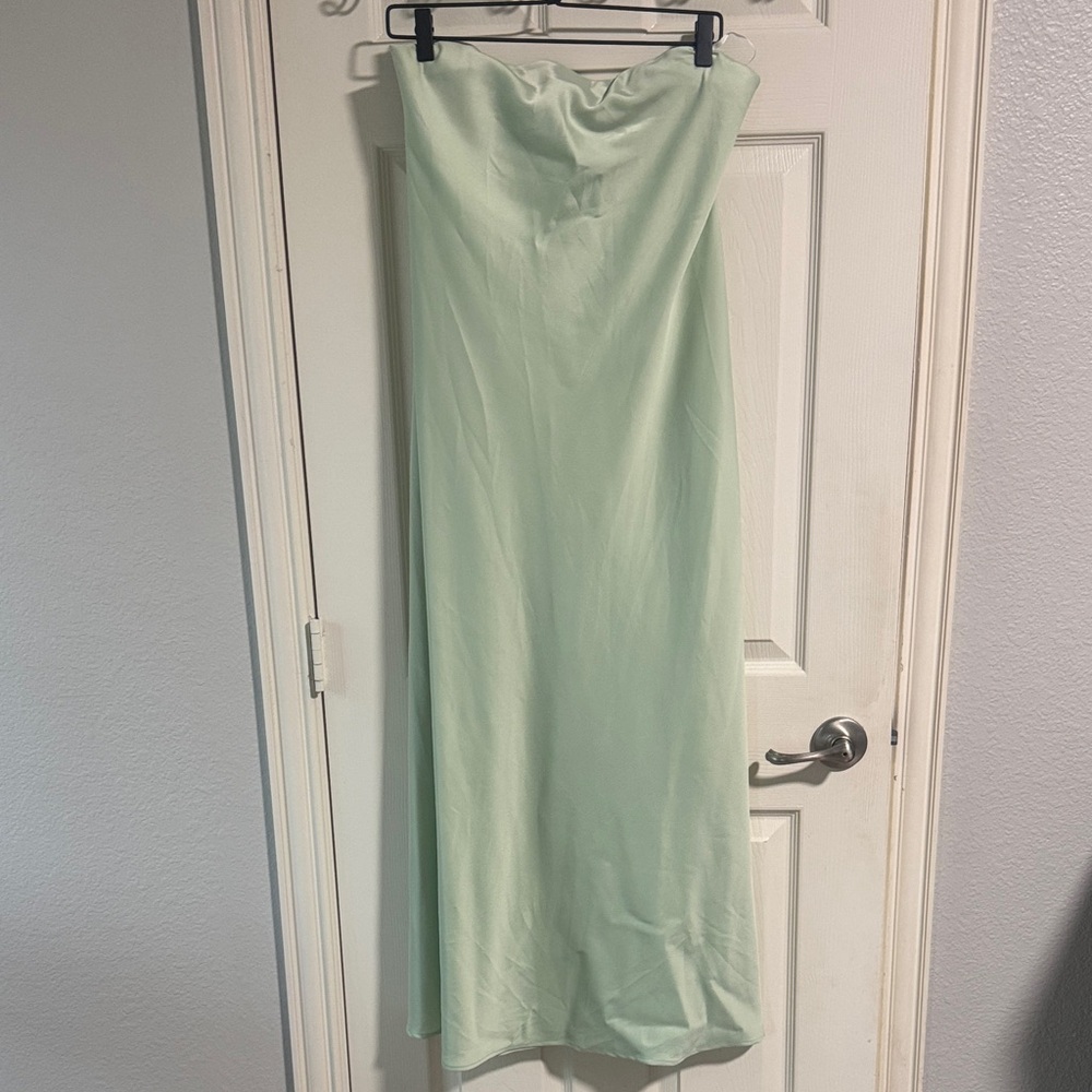 Wayf Light Green Maxi Skirt